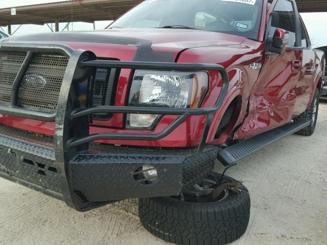 1FTFW1CF9DFC26863 - 2013 FORD F150 SUPER RED photo 10