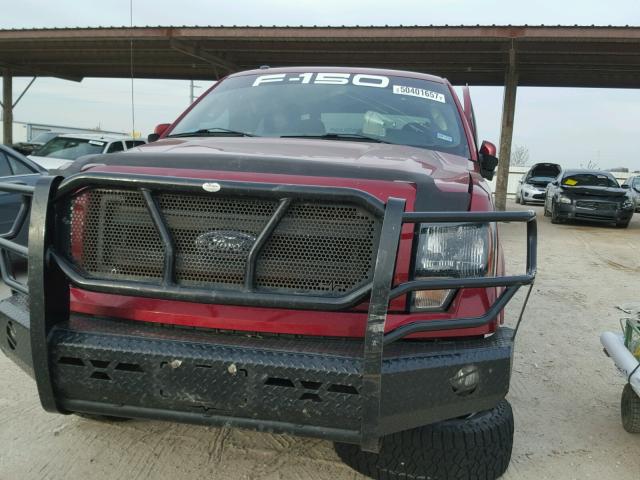 1FTFW1CF9DFC26863 - 2013 FORD F150 SUPER RED photo 9