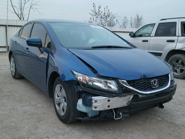 19XFB2F59EE212686 - 2014 HONDA CIVIC LX BLUE photo 1