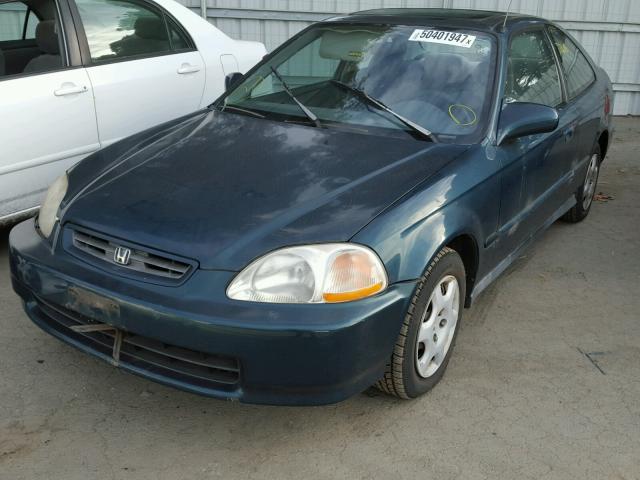 1HGEJ8249WL012450 - 1998 HONDA CIVIC EX 绿色 照片 2