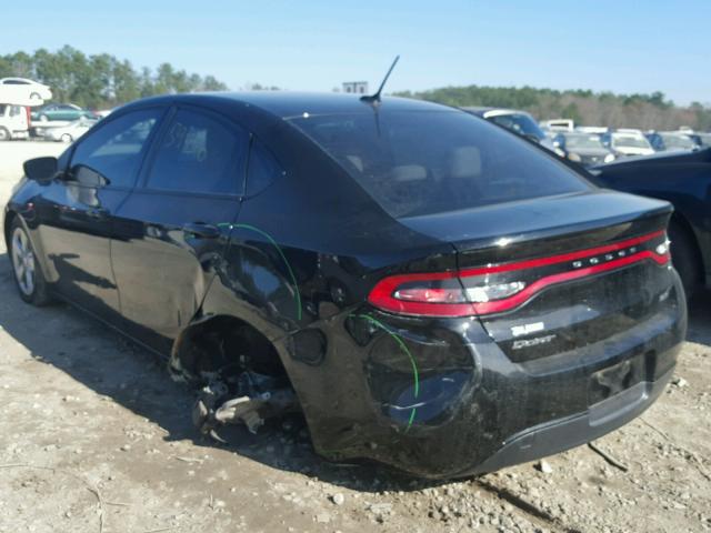 1C3CDFBB3FD286743 - 2015 DODGE DART SXT BLACK photo 3