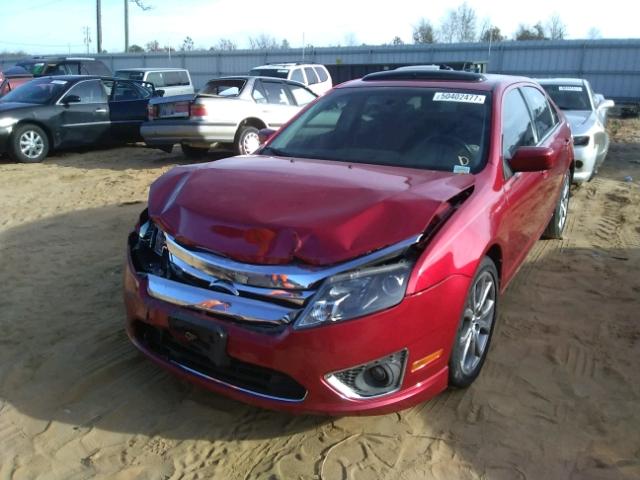 3FAHP0HA1CR298922 - 2012 FORD FUSION SE RED photo 2