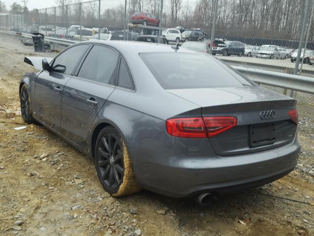 WAUFFAFL5DN020198 - 2013 AUDI A4 PREMIUM GRAY photo 3