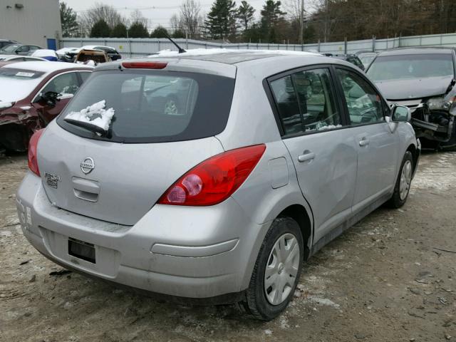 3N1BC1CP9CK274229 - 2012 NISSAN VERSA S SILVER photo 4