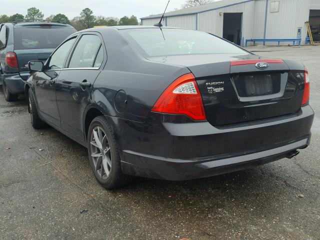 3FAHP0HA5BR149685 - 2011 FORD FUSION SE BLACK photo 3