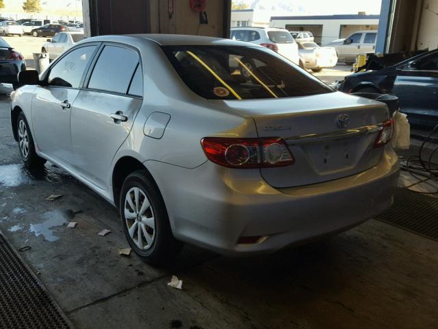 JTDBU4EE7B9139632 - 2011 TOYOTA COROLLA BA SILVER photo 3