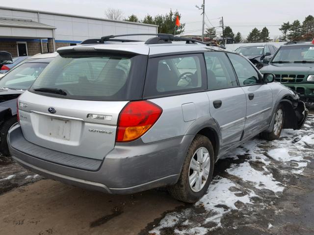 4S4BP61CX57345806 - 2005 SUBARU LEGACY OUT SILVER photo 4