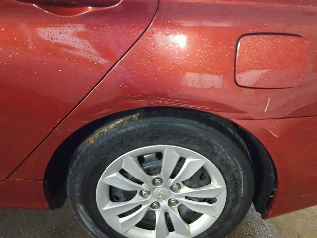 5NPEB4ACXBH234071 - 2011 HYUNDAI SONATA GLS RED photo 9