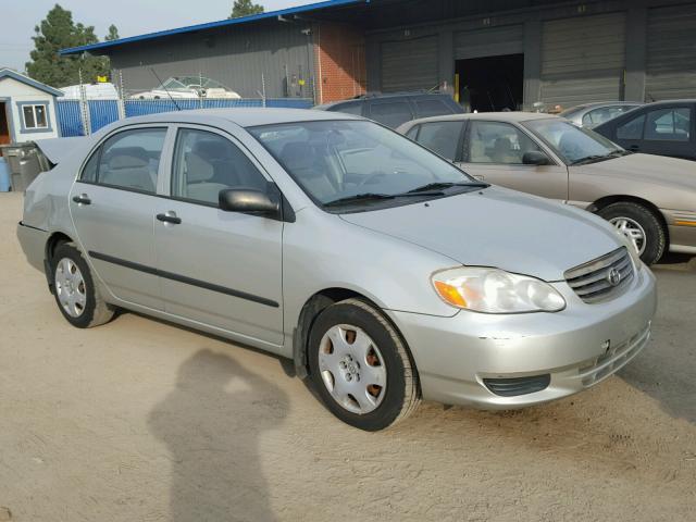 2T1BR32E23C766461 - 2003 TOYOTA COROLLA CE GRAY photo 1