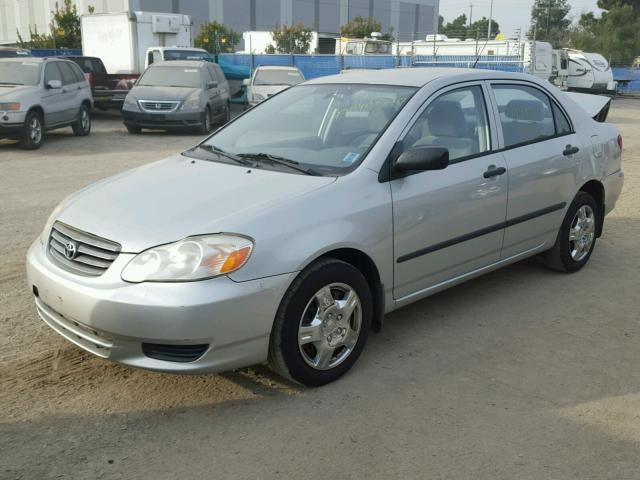 2T1BR32E23C766461 - 2003 TOYOTA COROLLA CE GRAY photo 2