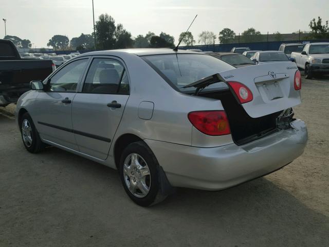 2T1BR32E23C766461 - 2003 TOYOTA COROLLA CE GRAY photo 3