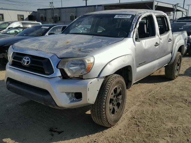 5TFJU4GN1FX079521 - 2015 TOYOTA TACOMA DOU SILVER photo 2