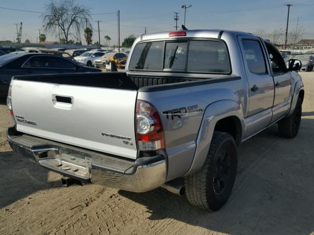5TFJU4GN1FX079521 - 2015 TOYOTA TACOMA DOU SILVER photo 4
