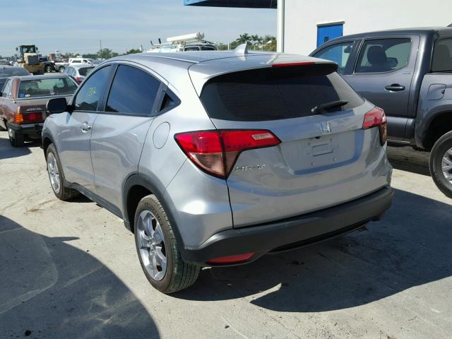 3CZRU5H34HM704566 - 2017 HONDA HR-V LX GRAY photo 3