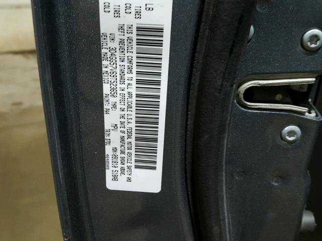 3D4GG57V69T523650 - 2009 DODGE JOURNEY SX GRAY photo 10