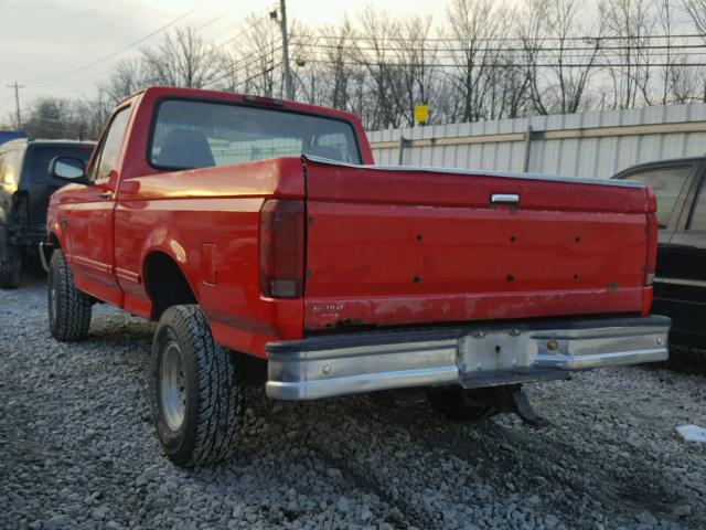 1FTEF14N1TLB74047 - 1996 FORD F150 RED photo 3