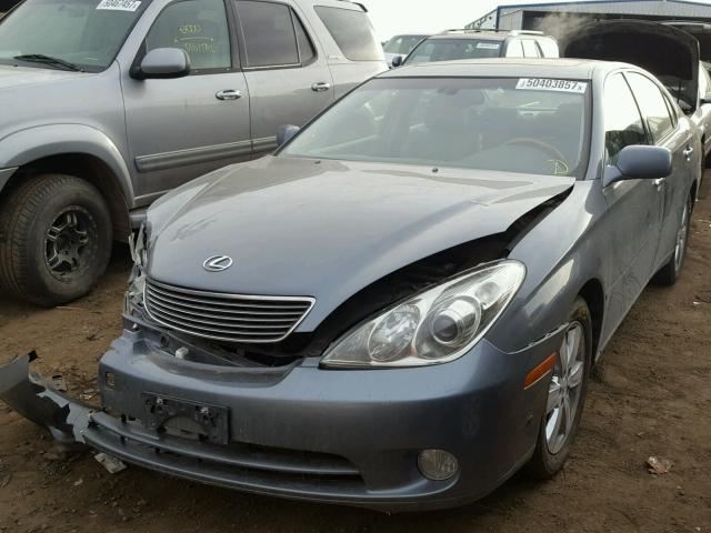 JTHBA30G855110386 - 2005 LEXUS ES 330 BLUE photo 2