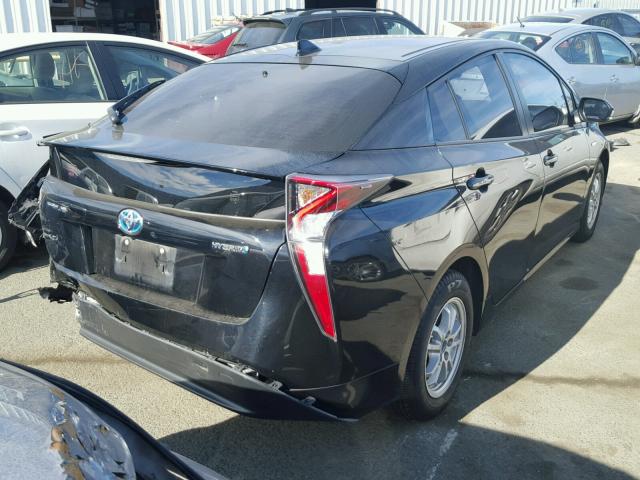 JTDKBRFU0G3014040 - 2016 TOYOTA PRIUS BLACK photo 4