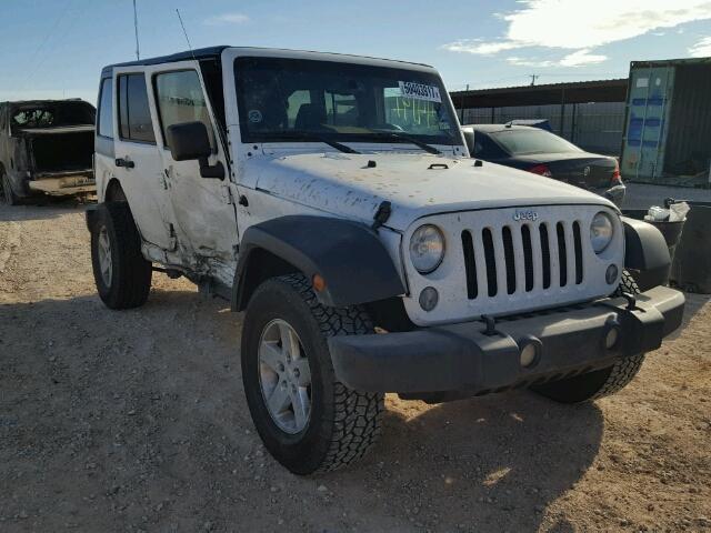 1C4BJWDG0FL560088 - 2015 JEEP WRANGLER U WHITE photo 1