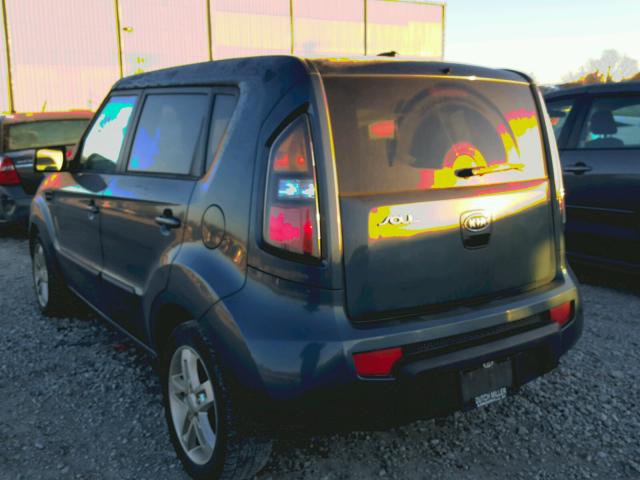 KNDJT2A27B7332728 - 2011 KIA SOUL + BLUE photo 3