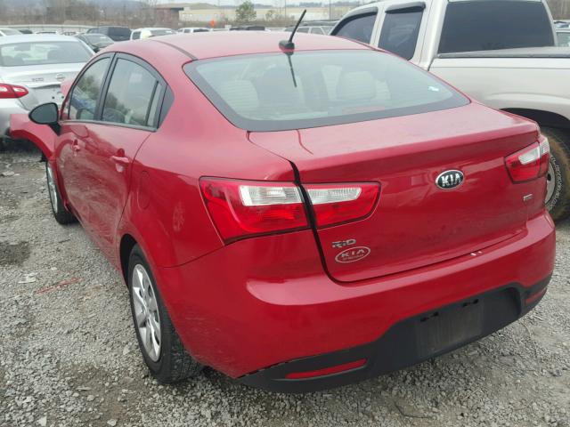 KNADM4A36F6468498 - 2015 KIA RIO LX RED photo 3