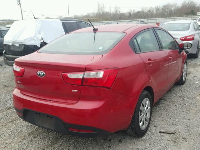 KNADM4A36F6468498 - 2015 KIA RIO LX RED photo 4