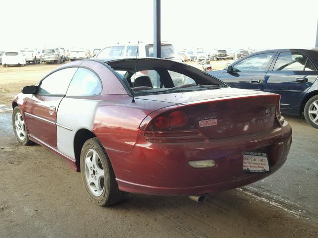 4B3AG42H12E027191 - 2002 DODGE STRATUS RED photo 3