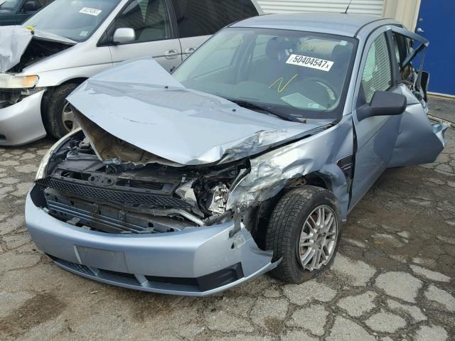 1FAHP35N08W128709 - 2008 FORD FOCUS SE TEAL photo 2