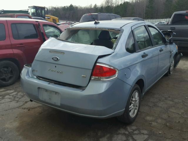 1FAHP35N08W128709 - 2008 FORD FOCUS SE TEAL photo 4