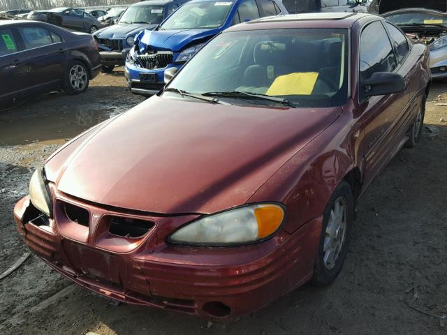 1G2NF12T9YM739085 - 2000 PONTIAC GRAND AM S MAROON photo 2