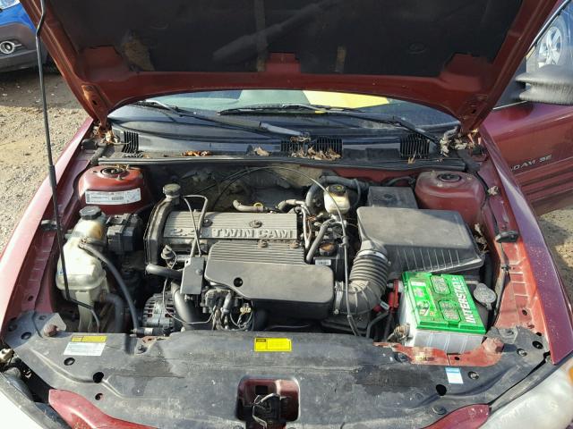 1G2NF12T9YM739085 - 2000 PONTIAC GRAND AM S MAROON photo 7