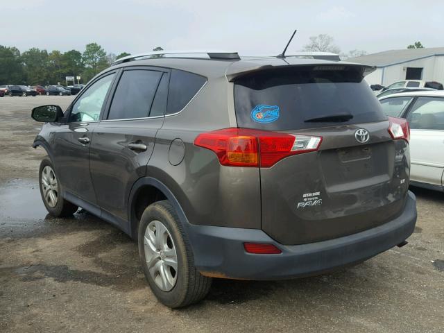 2T3ZFREV5EW107952 - 2014 TOYOTA RAV4 LE BROWN photo 3