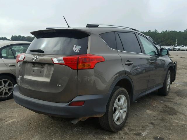 2T3ZFREV5EW107952 - 2014 TOYOTA RAV4 LE BROWN photo 4