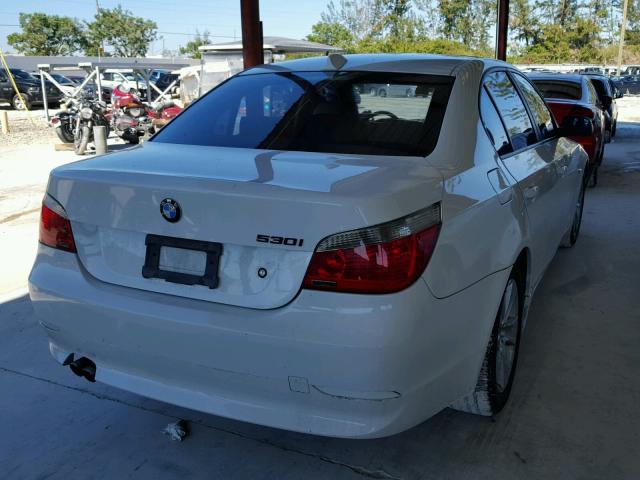 WBANE535X6CK85936 - 2006 BMW 525 I WHITE photo 4