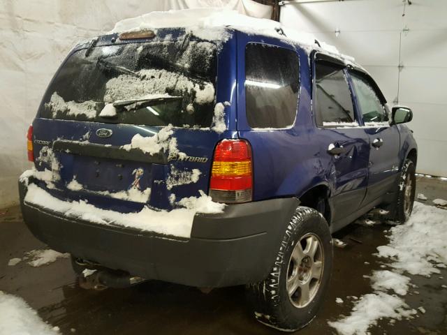 1FMCU96H86KB36307 - 2006 FORD ESCAPE HEV BLUE photo 4