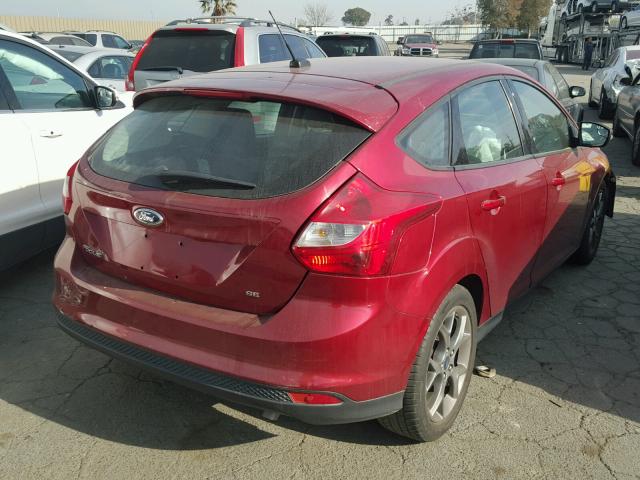 1FADP3K23EL455739 - 2014 FORD FOCUS SE RED photo 4