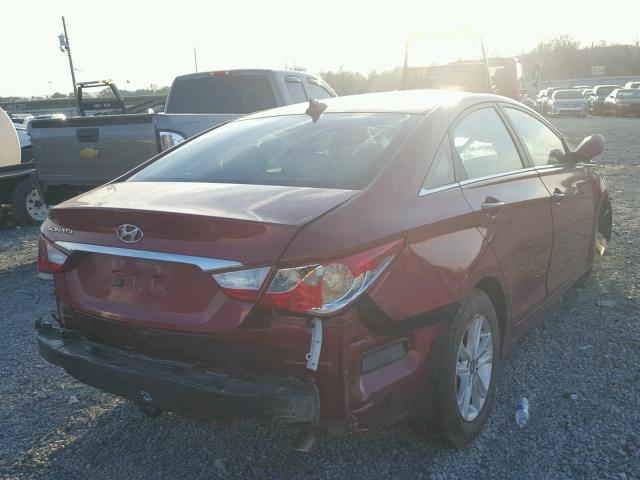 5NPEB4AC7DH726432 - 2013 HYUNDAI SONATA GLS RED photo 4