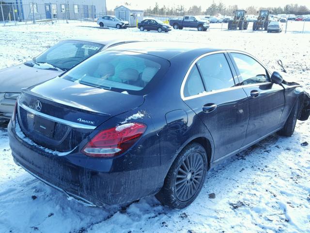 55SWF4KB1GU142866 - 2016 MERCEDES-BENZ C 300 4MAT BLACK photo 4