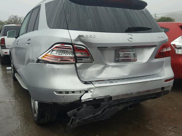 4JGDA5HB0EA405466 - 2014 MERCEDES-BENZ ML 350 4MA SILVER photo 9