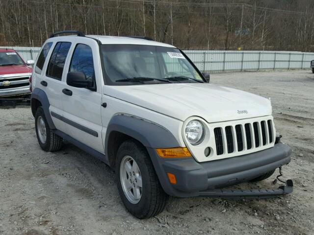 1J4GL48K45W614101 - 2005 JEEP LIBERTY SP WHITE photo 1