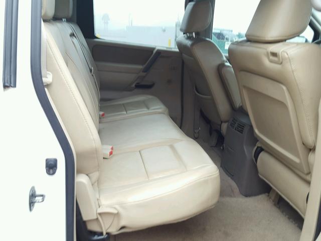 1N6BA07D88N332858 - 2008 NISSAN TITAN XE WHITE photo 6