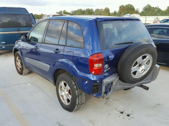 JTEGD20V940038595 - 2004 TOYOTA RAV4 BLUE photo 3