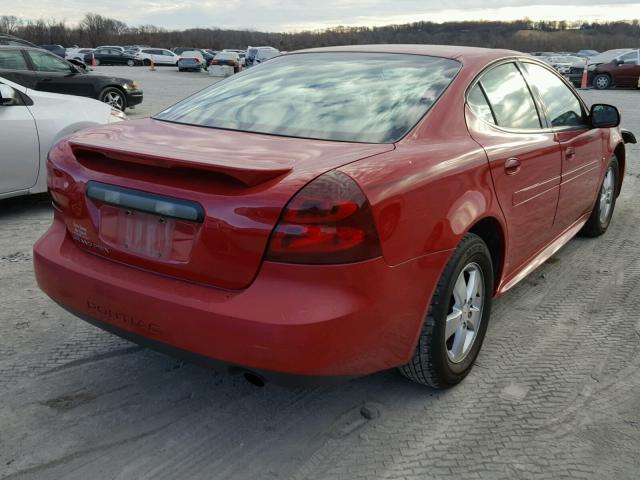 2G2WP552781113087 - 2008 PONTIAC GRAND PRIX RED photo 4