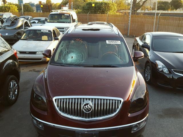 5GAER13728J273801 - 2008 BUICK ENCLAVE CX BURGUNDY photo 9