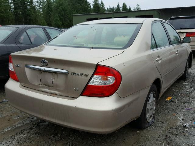 4T1BF32K13U039275 - 2003 TOYOTA CAMRY LE TAN photo 4