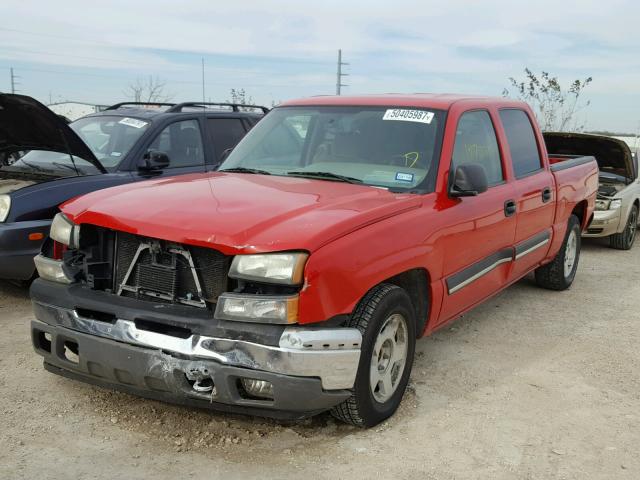 2GCEC13T551133826 - 2005 CHEVROLET SILVERADO RED photo 2