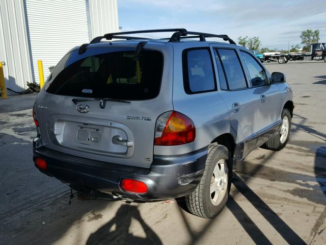 KM8SC83DX1U135991 - 2001 HYUNDAI SANTA FE G SILVER photo 4