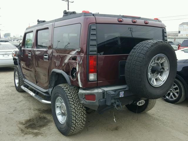 5GRGN23U26H116058 - 2006 HUMMER H2 MAROON photo 3