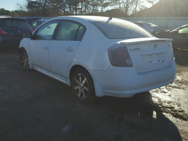 3N1AB6APXAL633349 - 2010 NISSAN SENTRA 2.0 WHITE photo 3