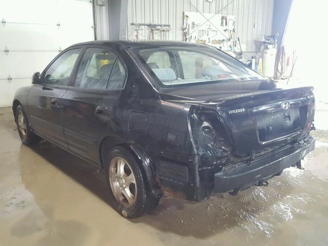 KMHDN46D54U763436 - 2004 HYUNDAI ELANTRA GL BLACK photo 3